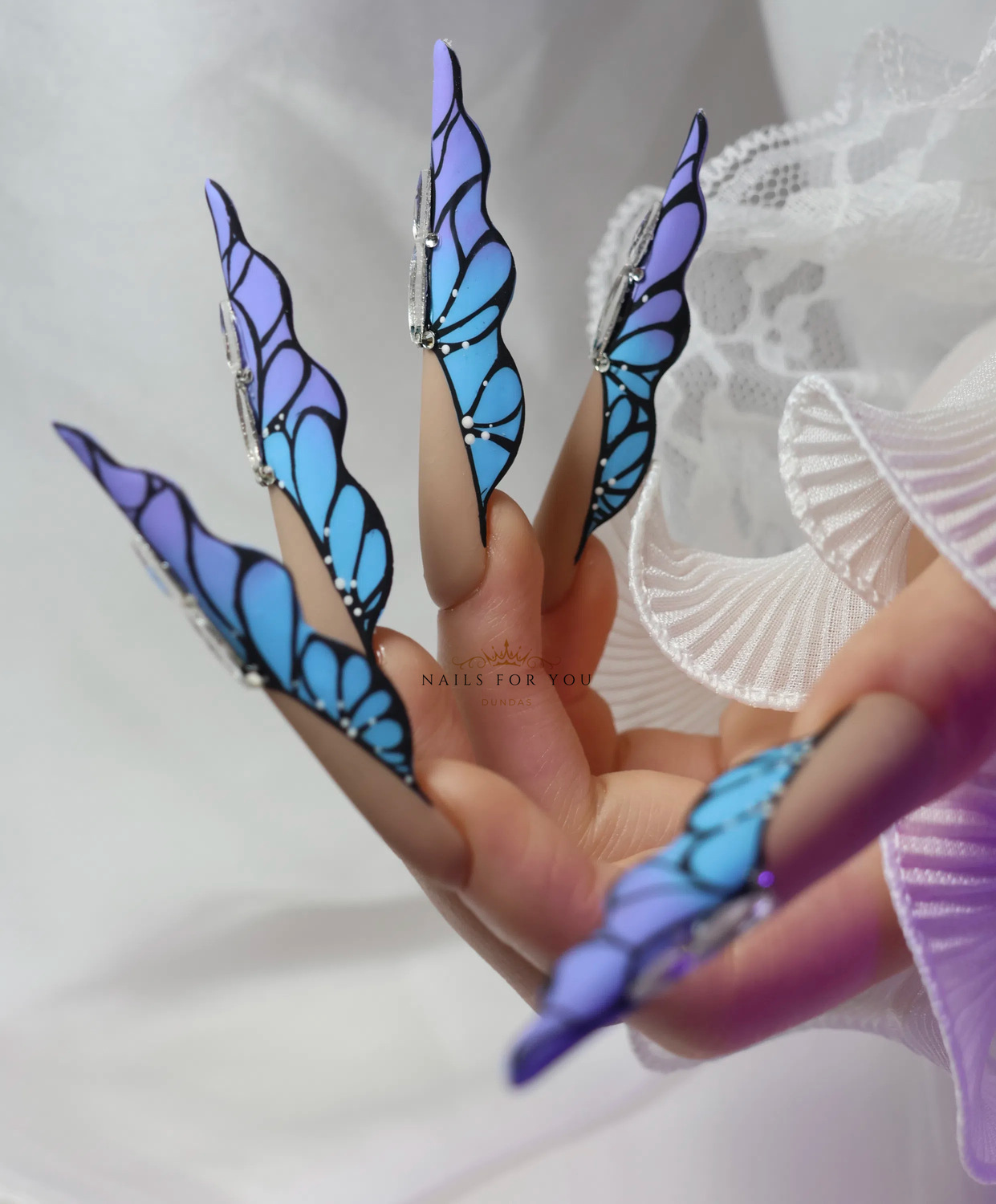 Bridal nails styled at Nails For You · Dundas