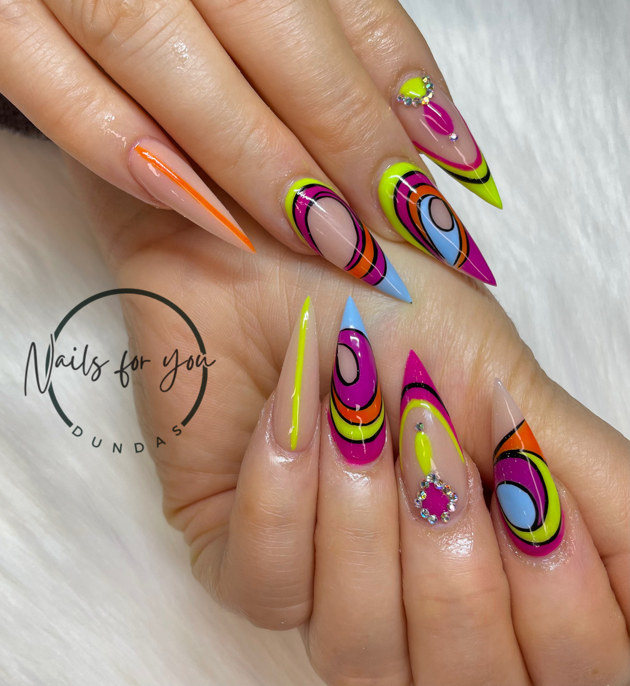 Custom nail art design — Dundas nail salon